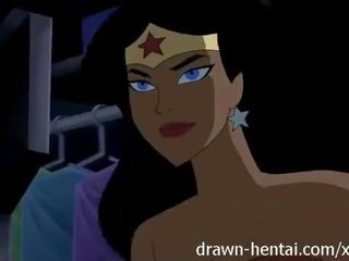 Justice league hentai - två kycklingar för batman penisen