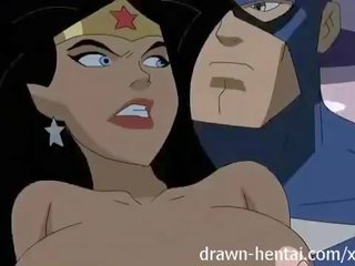 Superhero hentai - wonder woman vs captain america